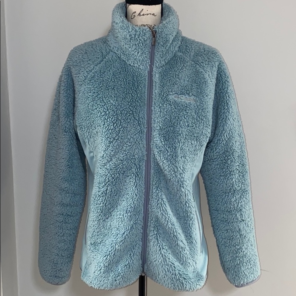 Columbia Sportwear+Fuzzy Fleece Zip Jacket+Sz L